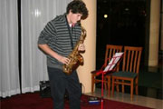 Benton Munro performing Saxophone