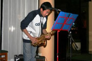Charles Zhang performing Saxophone
